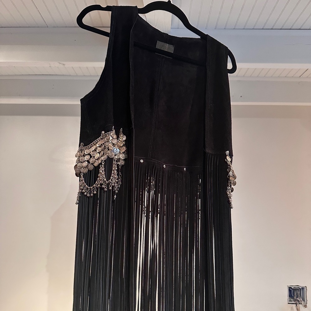 Free People x Understated Leather Fringe Vest
